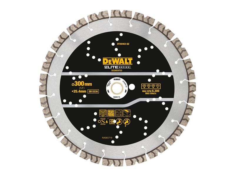 Dewalt DT20463-QZ Elite Series™ All Purpose Diamond Segmented Wheel 300 X 25.4Mm