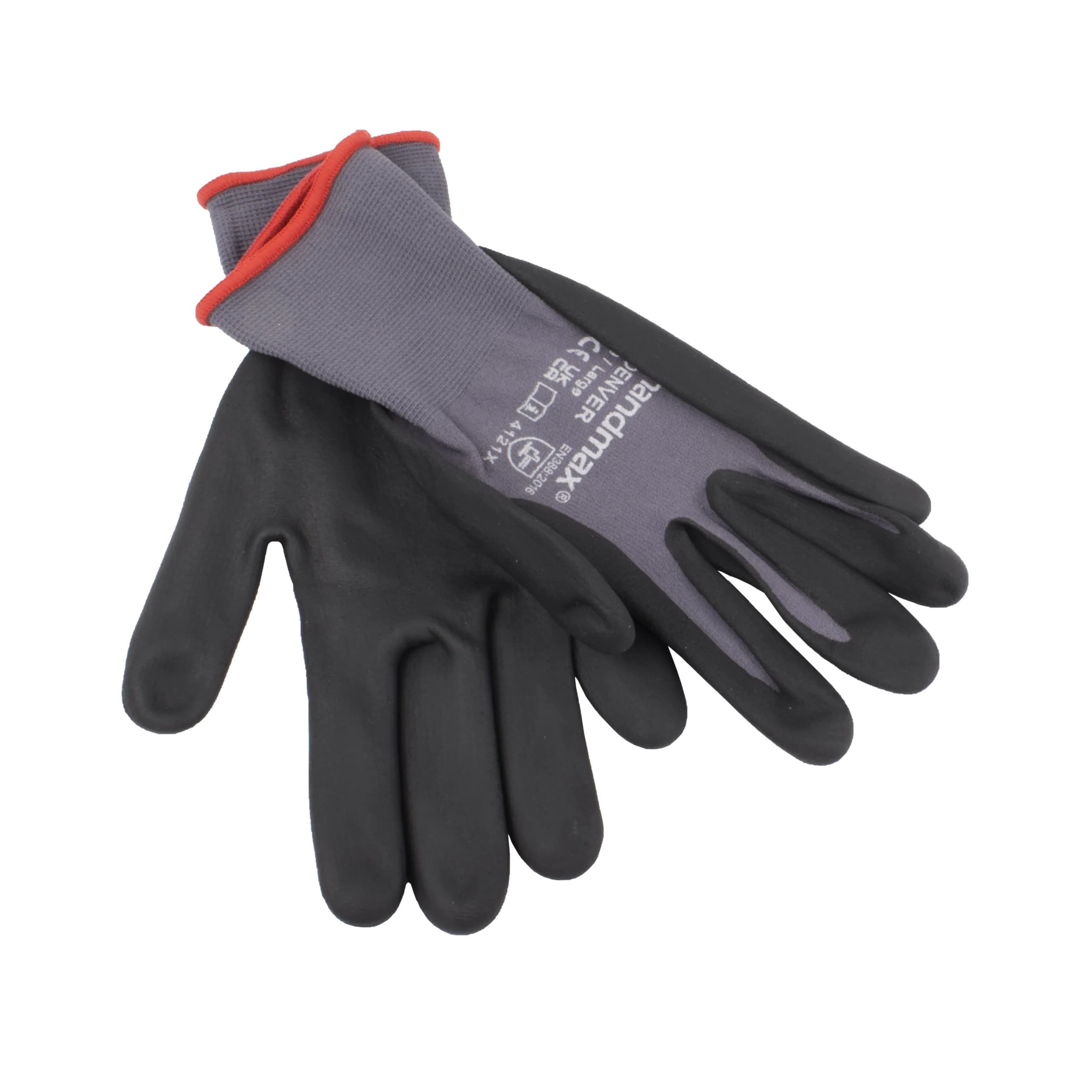 Handmax Denver Black Foam Nitrile Thin Work Gloves
