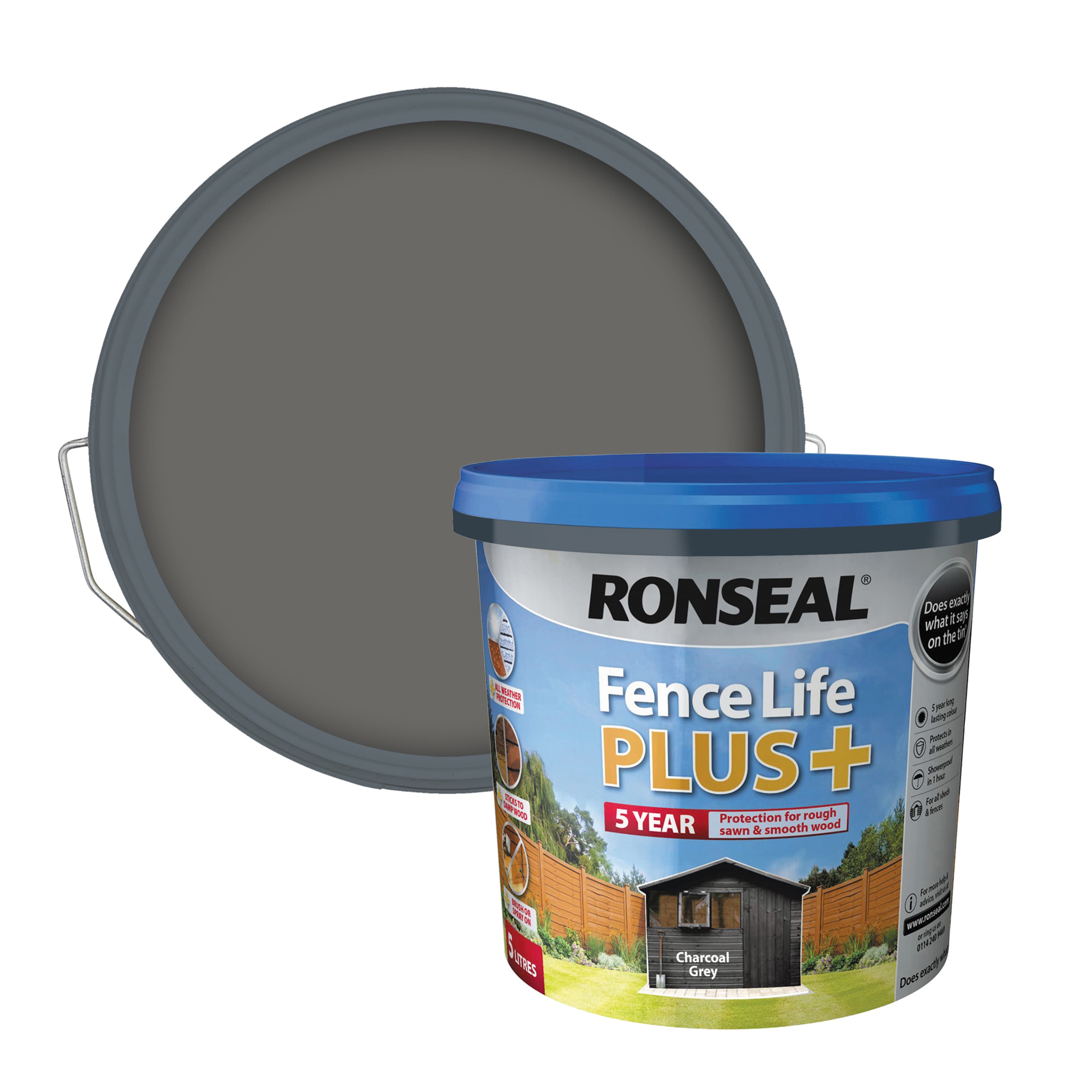 Ronseal Fence Life Plus Charcoal Grey 5L