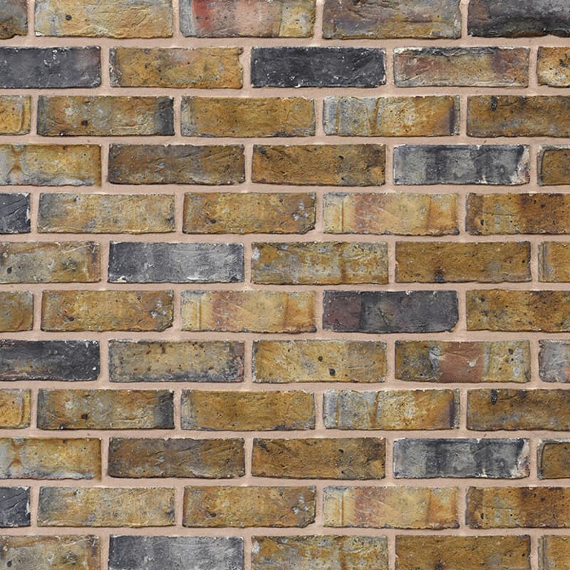 Imperial Bricks Yellow Clay Original London Stock Dark Weathered Brick - Pack of 560, Size: 215x102.50x65mm
