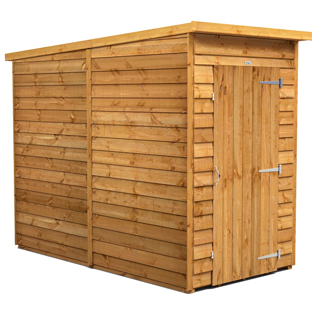 4 x 8 Power Overlap Pent Windowless Shed