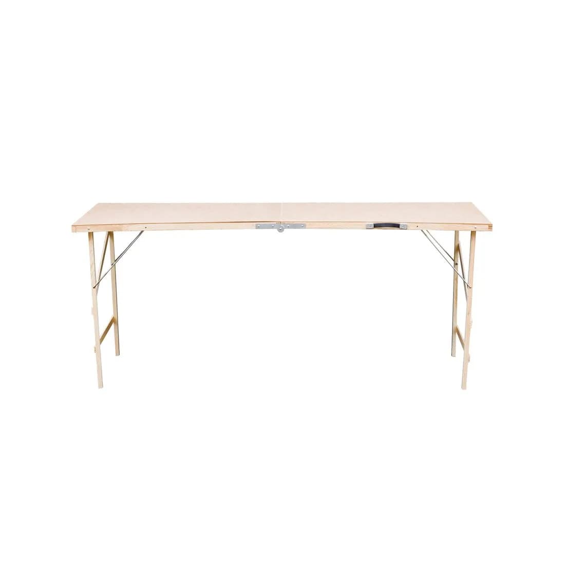 Paste Table Hardboard Top Wooden Legs.