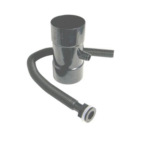 FloPlast Round Rainwater Diverter - 80mm Grey