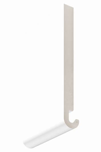 225mm White Bullnose Fascia Board - 16mm x 5mtr