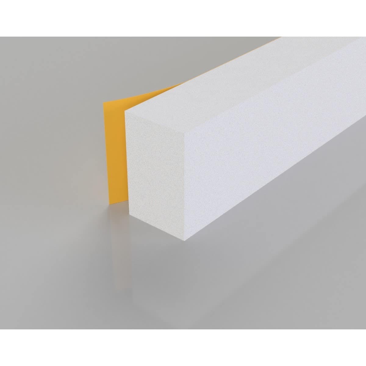 Stormguard Extra Thick Rubber Foam Weatherstrip - 3.5m White
