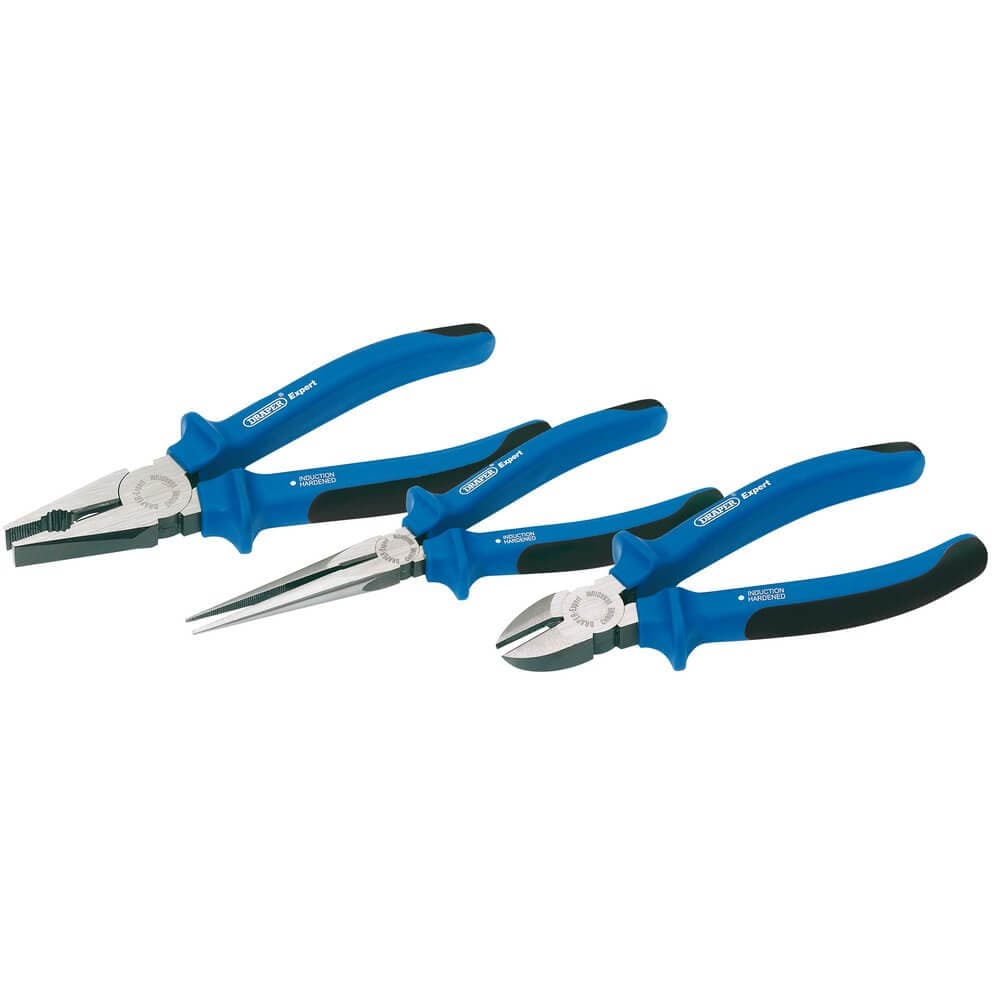 Draper Expert 69289 Heavy Duty Soft Grip Pliers Set (3 Piece) per set