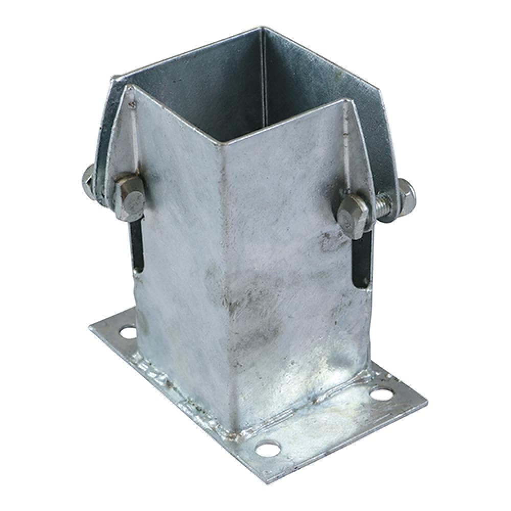 Timco FBDB100G Flush Fit Bolt Down Shoe - Bolt Secure - Hot Dipped Galvanised 100Mm Unit 1