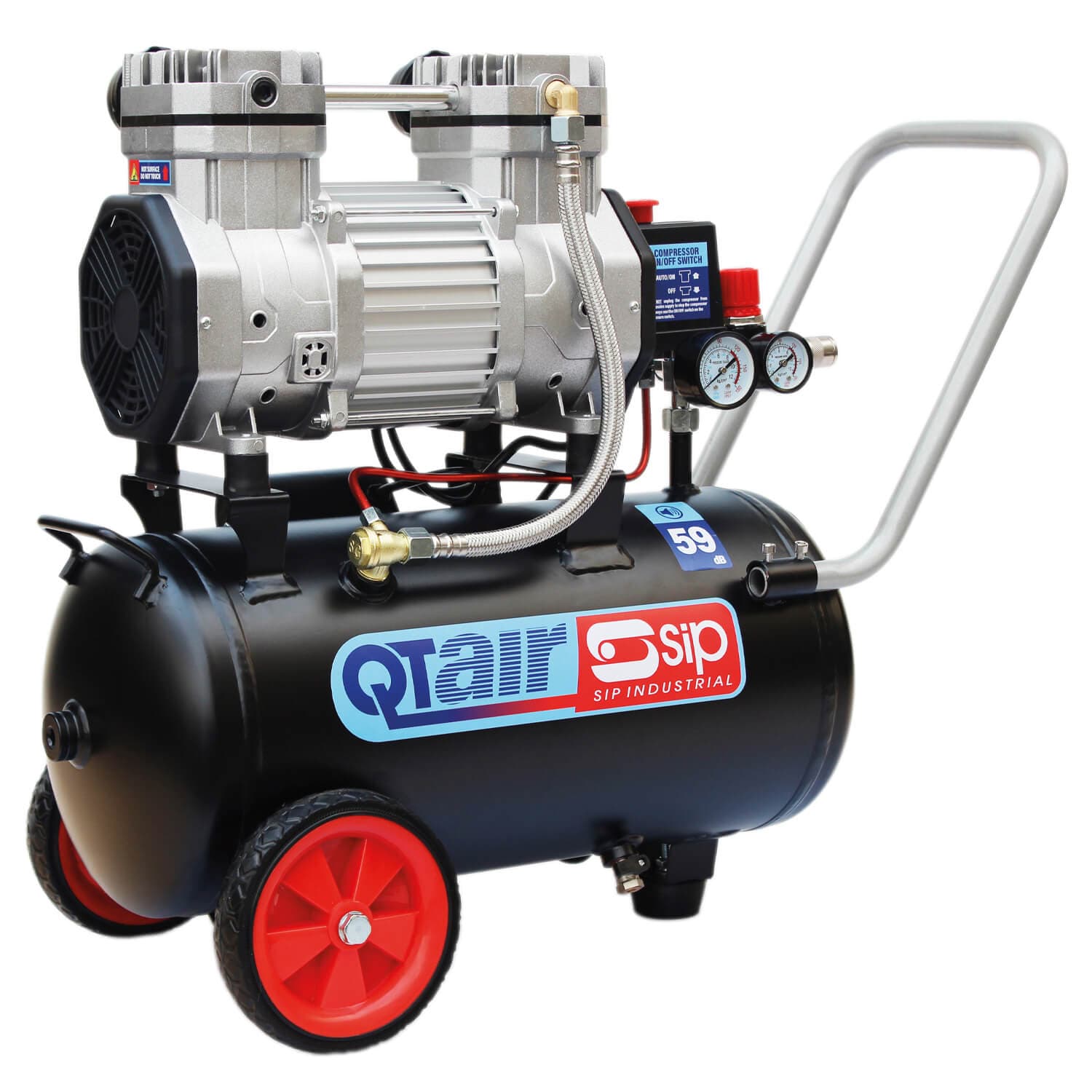 Sip Qt Air Dd 1.5Hp 24Ltr Ultra Low Noise Oil-Free Direct Drive Compressor 05491