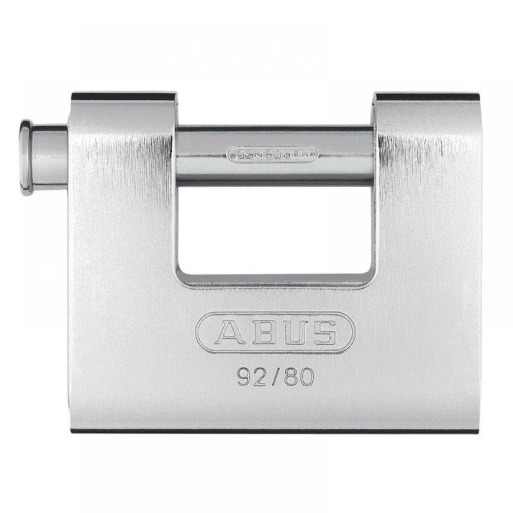 Abus Mechanical 20072 92/80Mm Monoblock Brass Body Shutter Padlock
