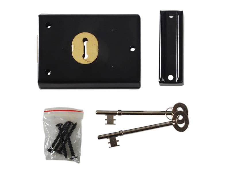 Yale Locks P-402-BK P402 Rim Lock Black Finish 102 X 76Mm Visi