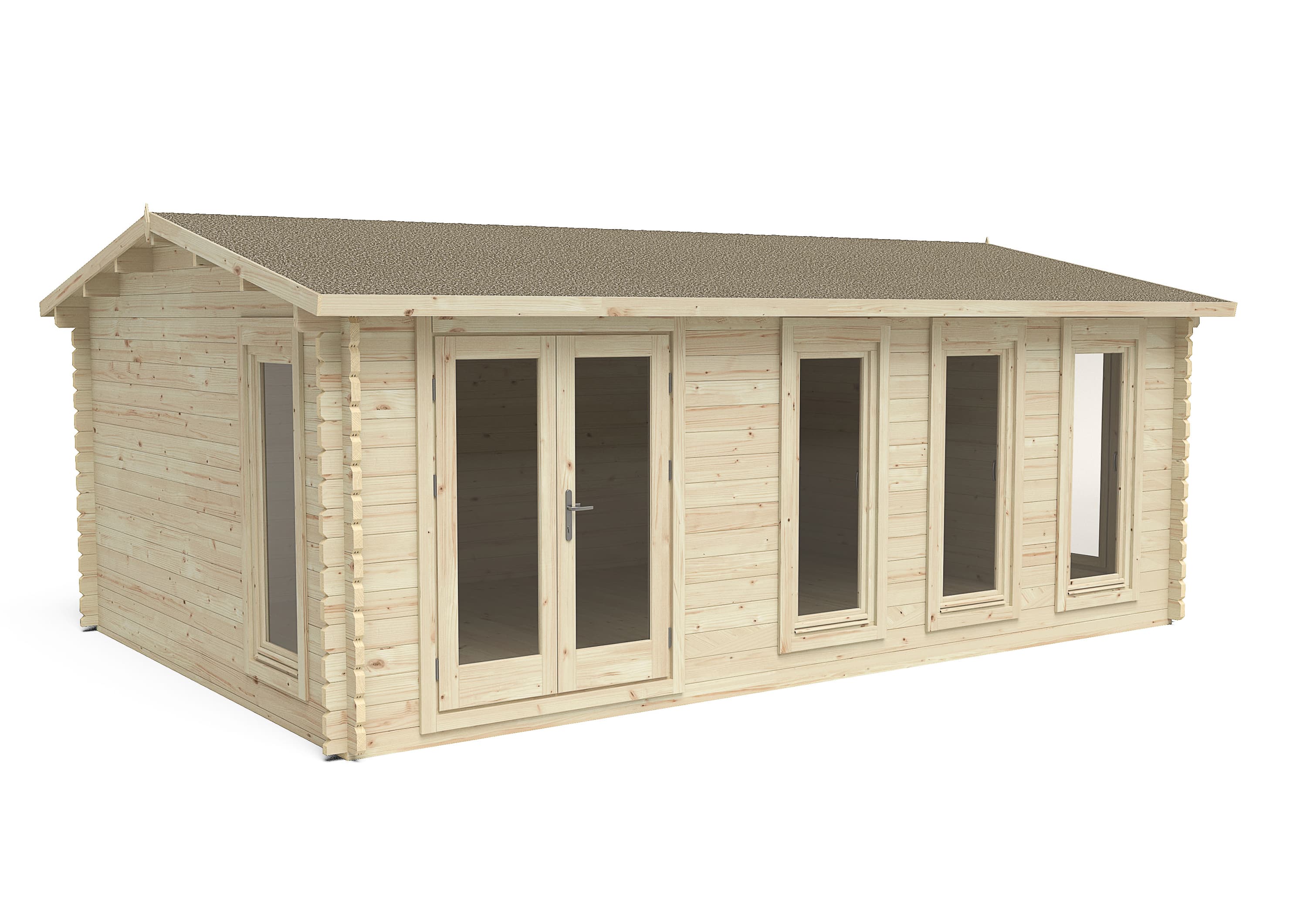 Forest Garden 6 x 4m Blakedown Log Cabin Underlay and Felt 34 Installed