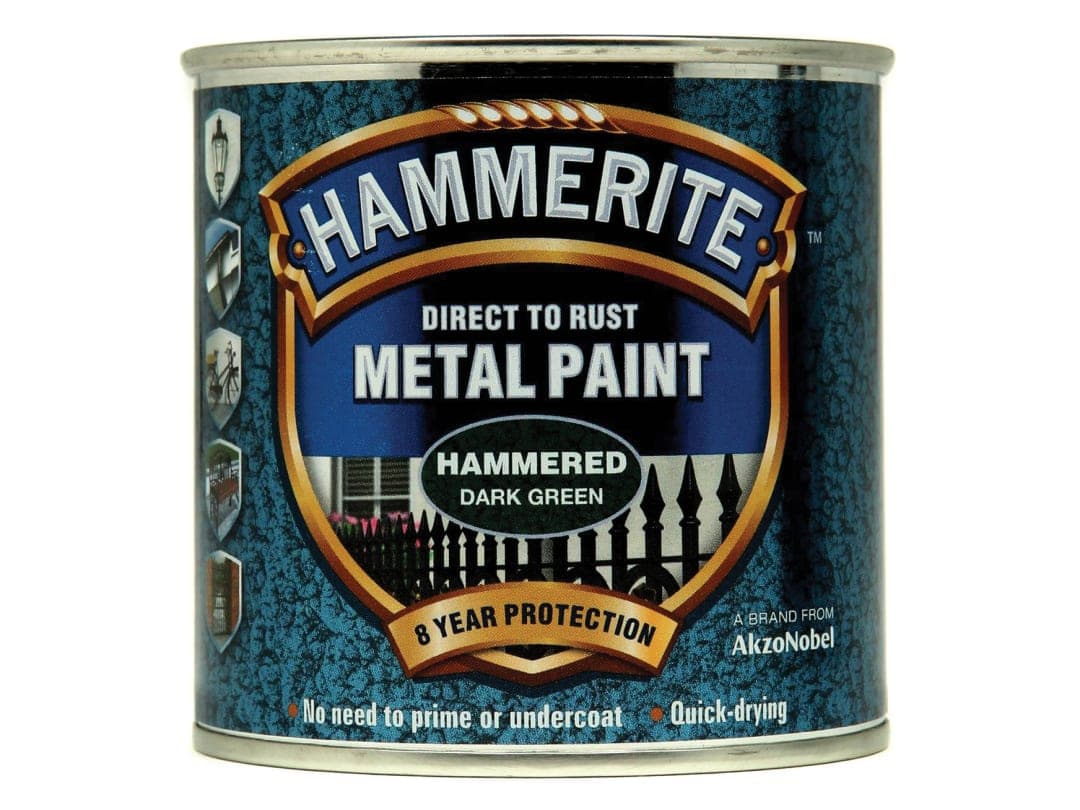 Hammerite Direct To Metal Hammered Dark Green 250ml 5084831