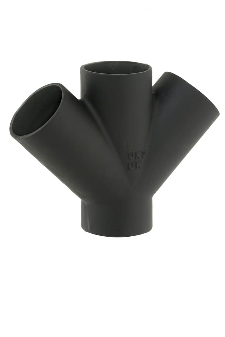 Mech 416 Cast Iron Soil Double Branch - 45 Degree x 150mm and 100mm