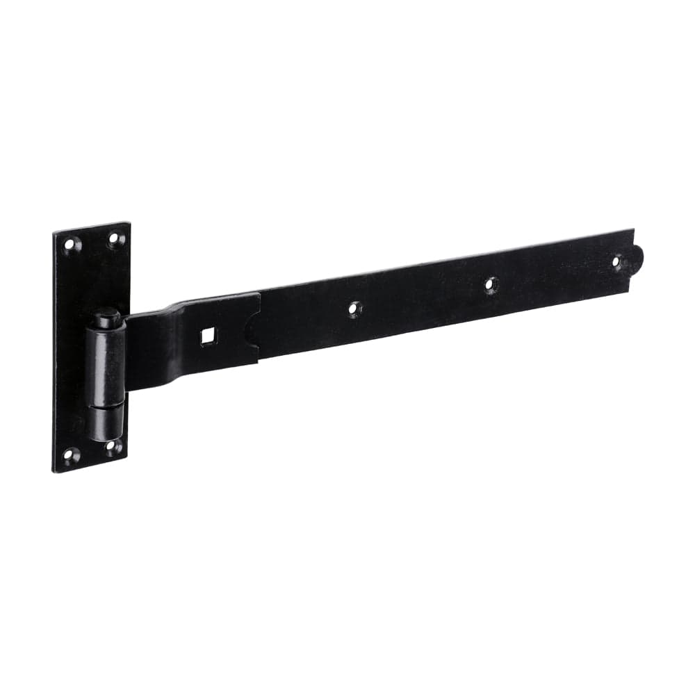 Cranked Hook & Band Hinges on Plates - Black