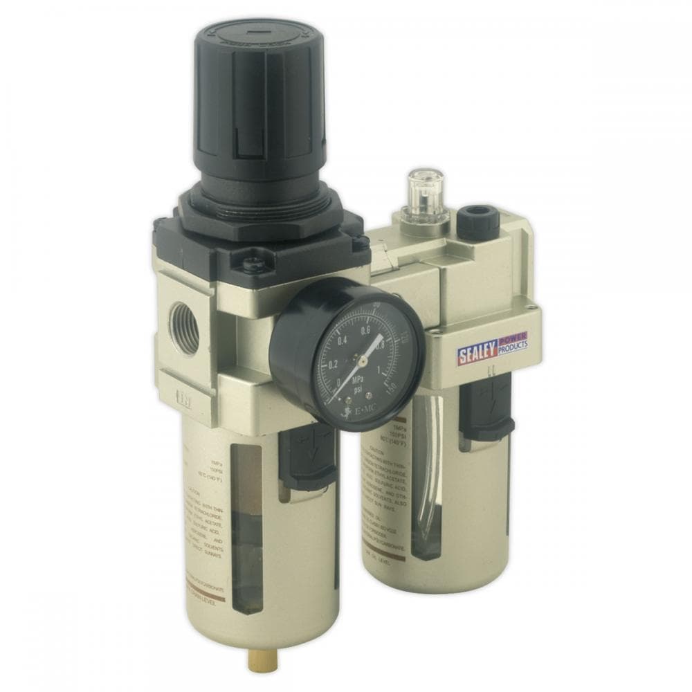 Sealey SA206 Air Filter/Regulator/Lubricator Max Airflow 105Cfm