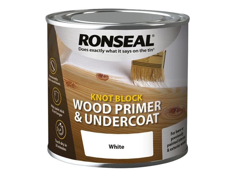 Ronseal 37035 Knot Block Primer & Undercoat White 250Ml