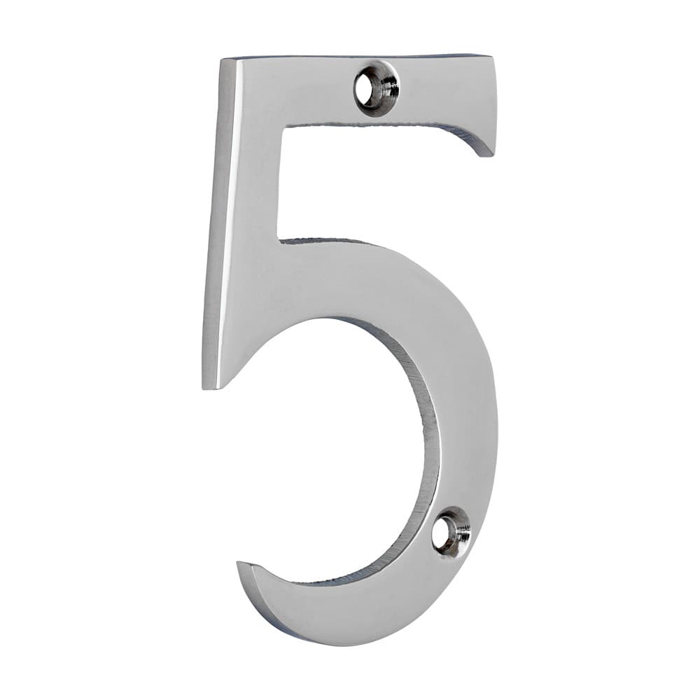 Timco Door Numeral 5 - Polished Chrome TIMpac 1 200422P