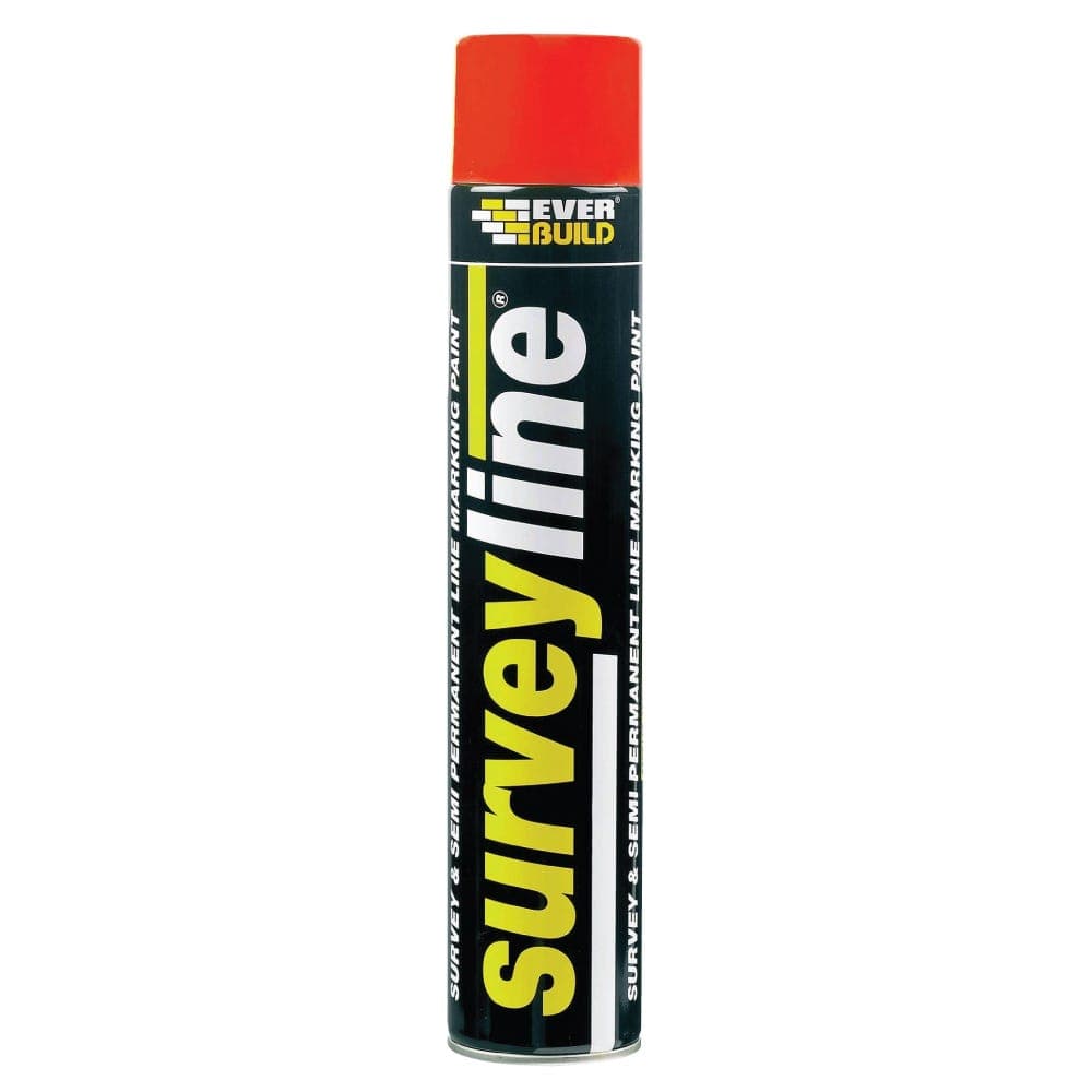 Everbuild Survey Line Marking Paint Red 700ml (Pack of 6)