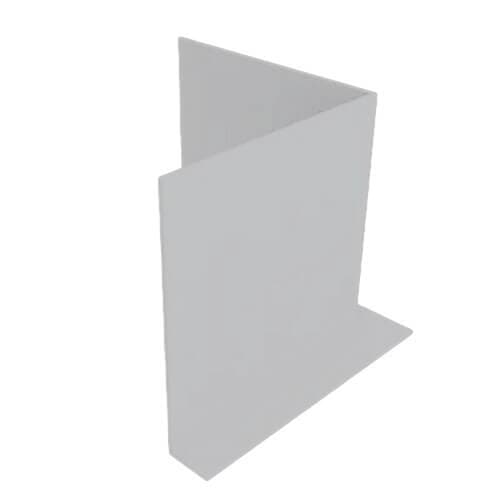 Aluminium Fascia L Profile Internal 90 Degree Corner - 175mm x 2mm White (9016 Matt)