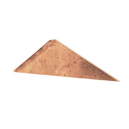 Copper V Roof Ridge Stop End - 160mm Side