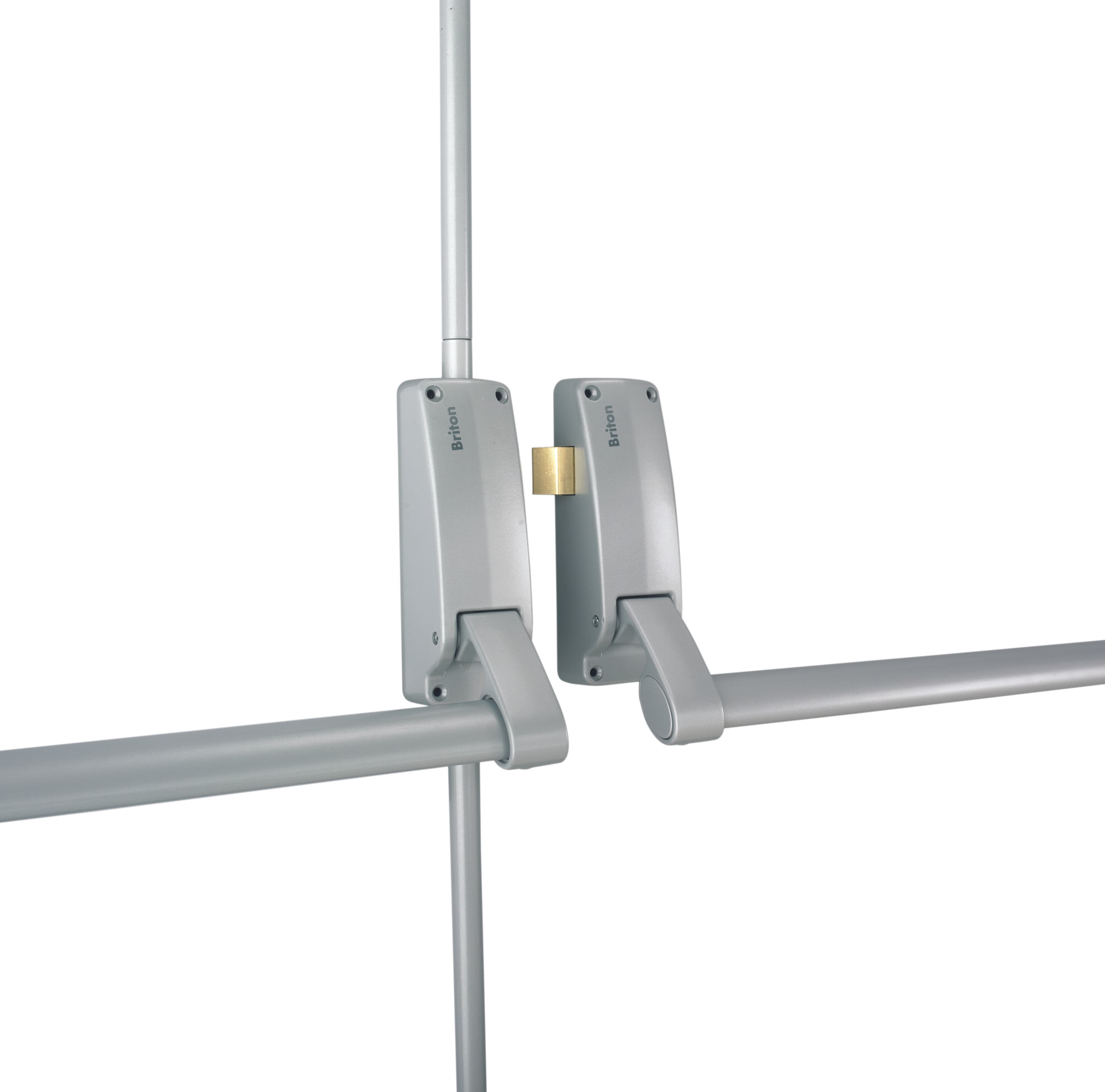 Briton Vertical Double Panic Bolt Right Hand Silver - 377.SE