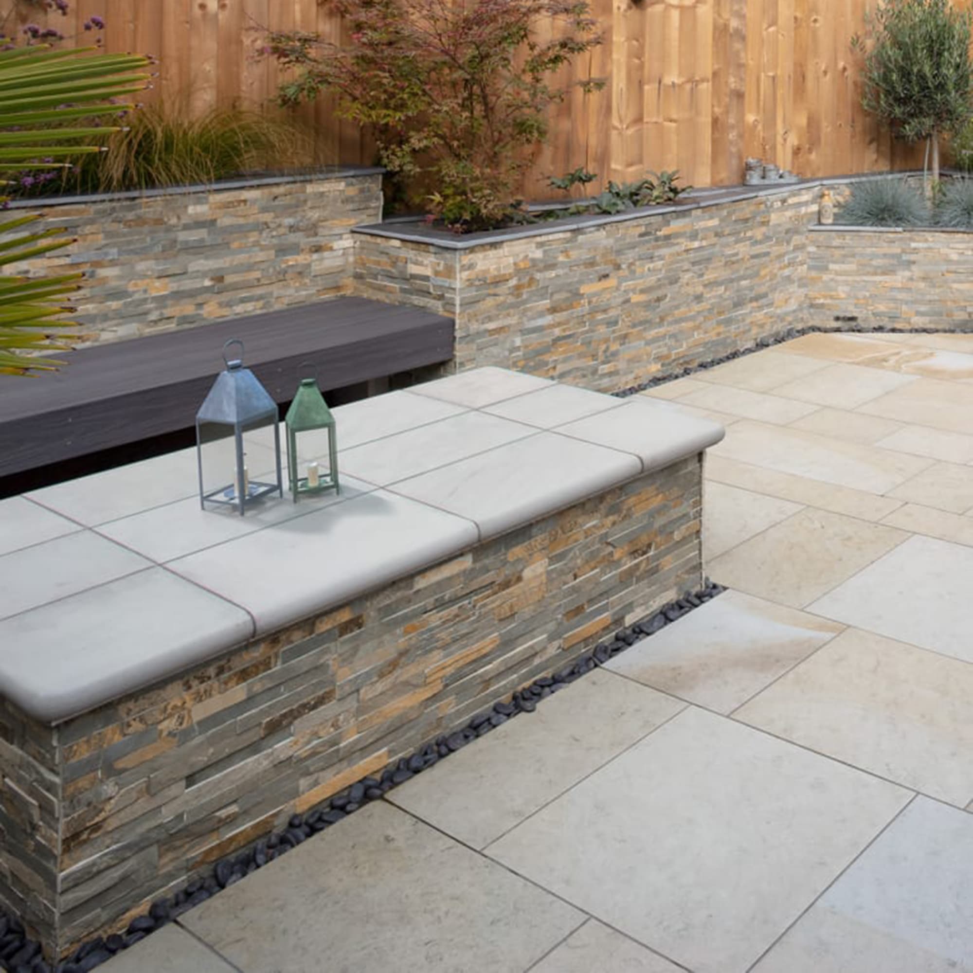 Marshalls Stoneface Drystack Veneer Harvest Mix Quartzite Walling Z Shape