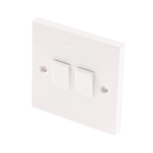 4TRADE 2 Gang 2 Way Light Switch 10AX