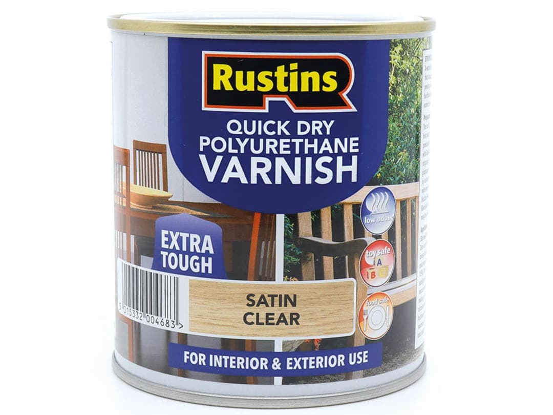 Rustins Quick Dry Polyurethane Varnish Satin Clear 1L POSCW1000 POSCW1000