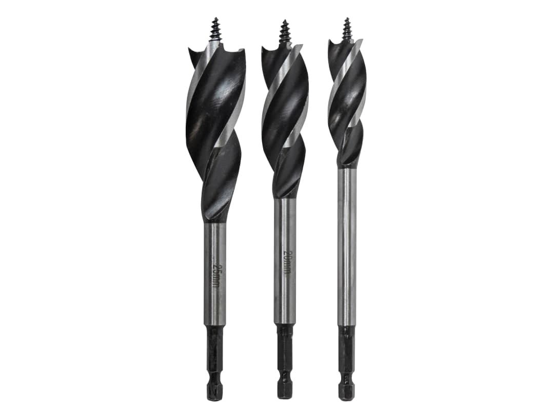 Faithfull Tri-Point Speed Auger Bit Set, 3 Piece FAITPASET3PC