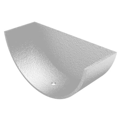 Cast Aluminium Half Round Gutter External Stopend - 100mm PPC