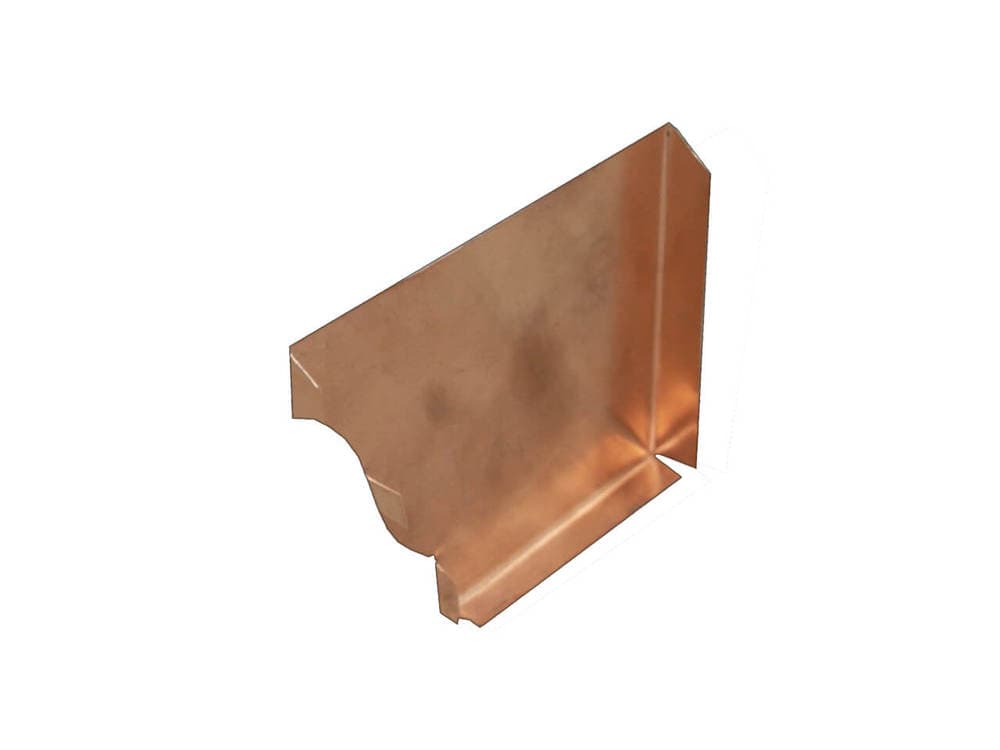 Copper Ogee Gutter Left Stop End - 125mm