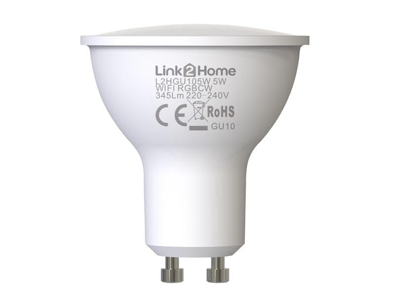 Link2Home L2HGU105W-4PK Gu10 Wi-Fi Led Lamp With Rgb Pack 4