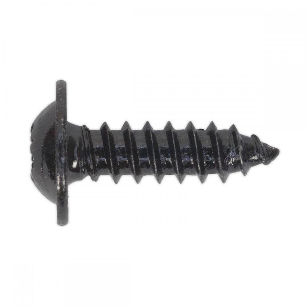 Sealey BST4816 Self-Tapping Screw 4.8 X 16Mm Flanged Head Black Pozi Pack Of 100