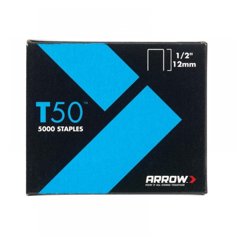 Arrow A508 T50 Staples 12Mm (1/2In) (Pack 5000 4 X 1250)