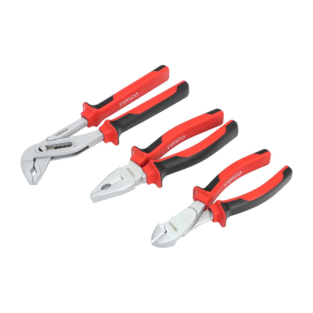 Timco 468174 Tradesmans Pliers Set 3Pcs Backing Card 3