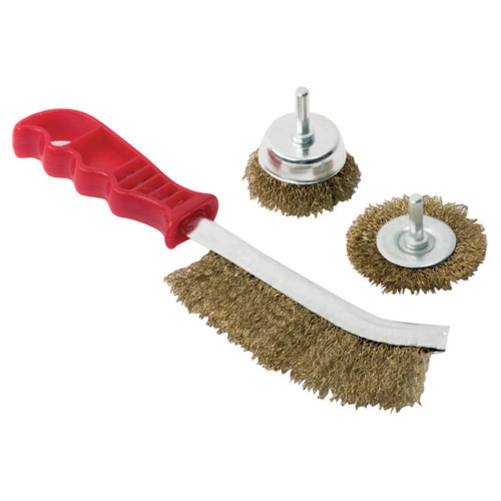 Clarke 1801561 Cht561 3 Piece Wire Brush Set (Including Hand Brush)