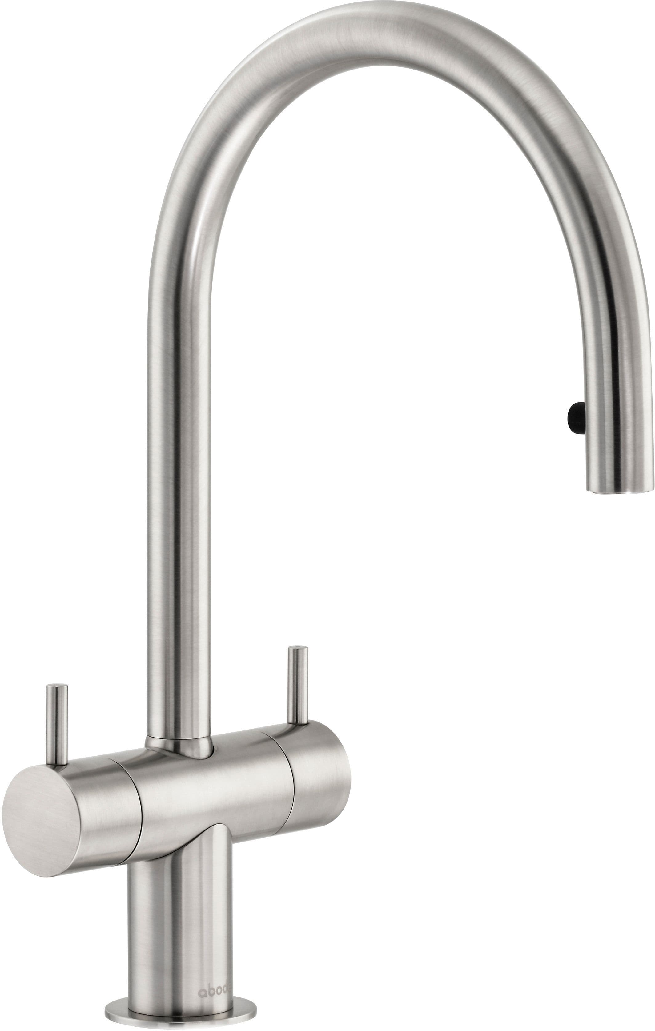 Abode Brushed Nickel Brass Hesta Dual Lever Pull Out Tap, 146x390x58mm