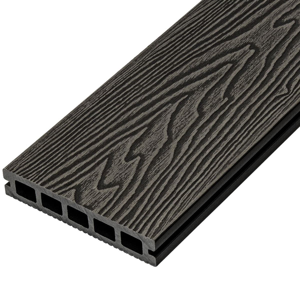 Cladco Woodgrain Reversible Decking Charcoal 150 x 25 x 3600mm
