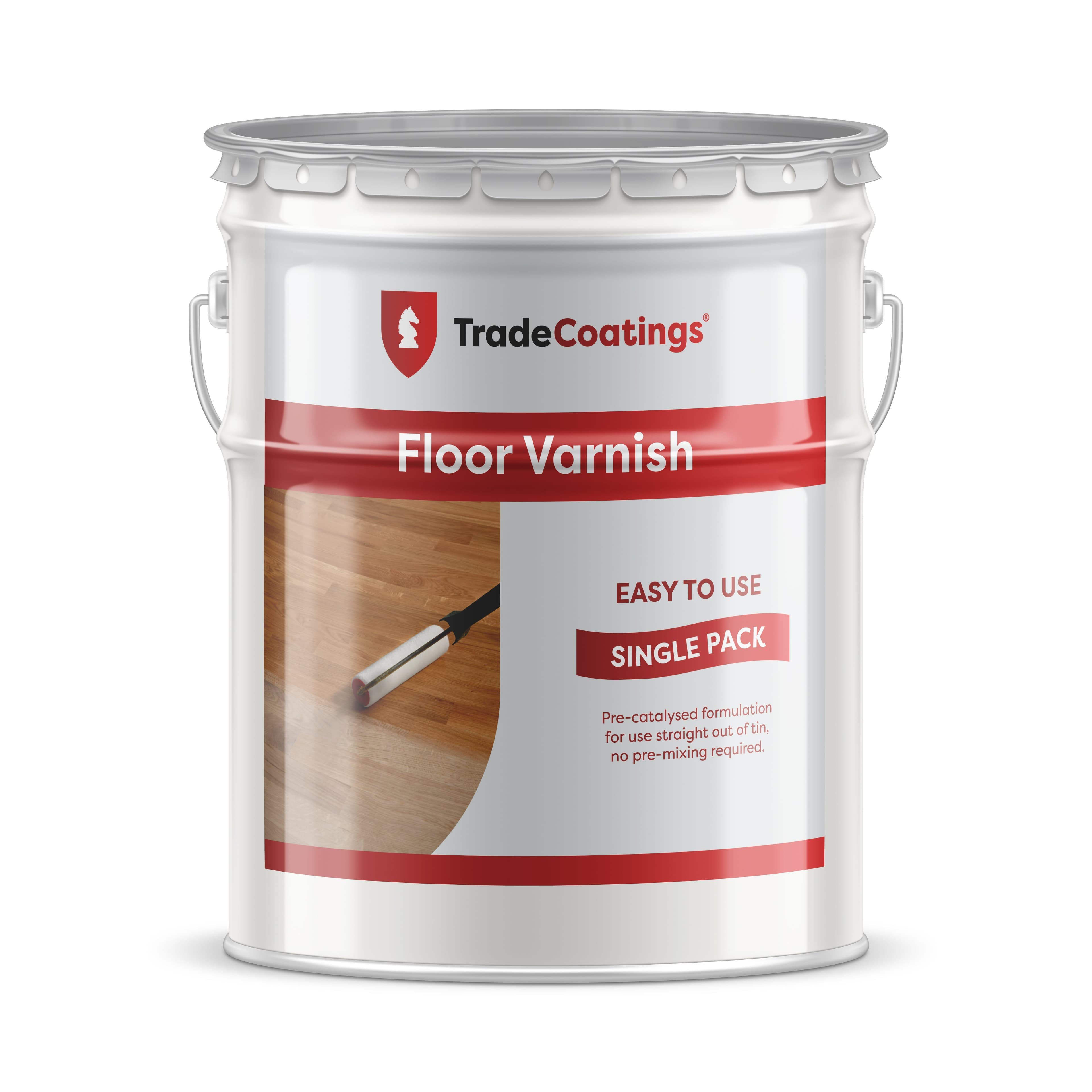 Trade Coatings Scratch Resistant Floor Varnish - Clear/Light Grey/Black/White - Gloss/Silk/Egg Shell/Matte