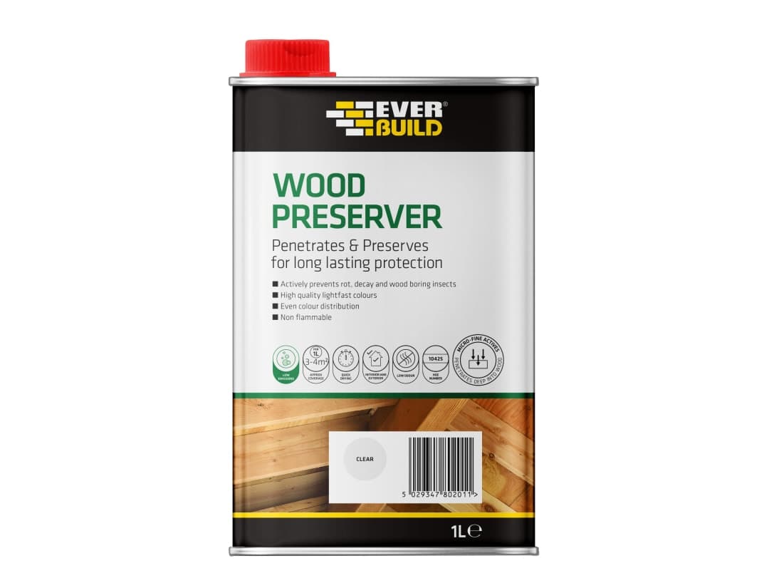 Everbuild Sika Wood Preserver Clear 1 litre 482976