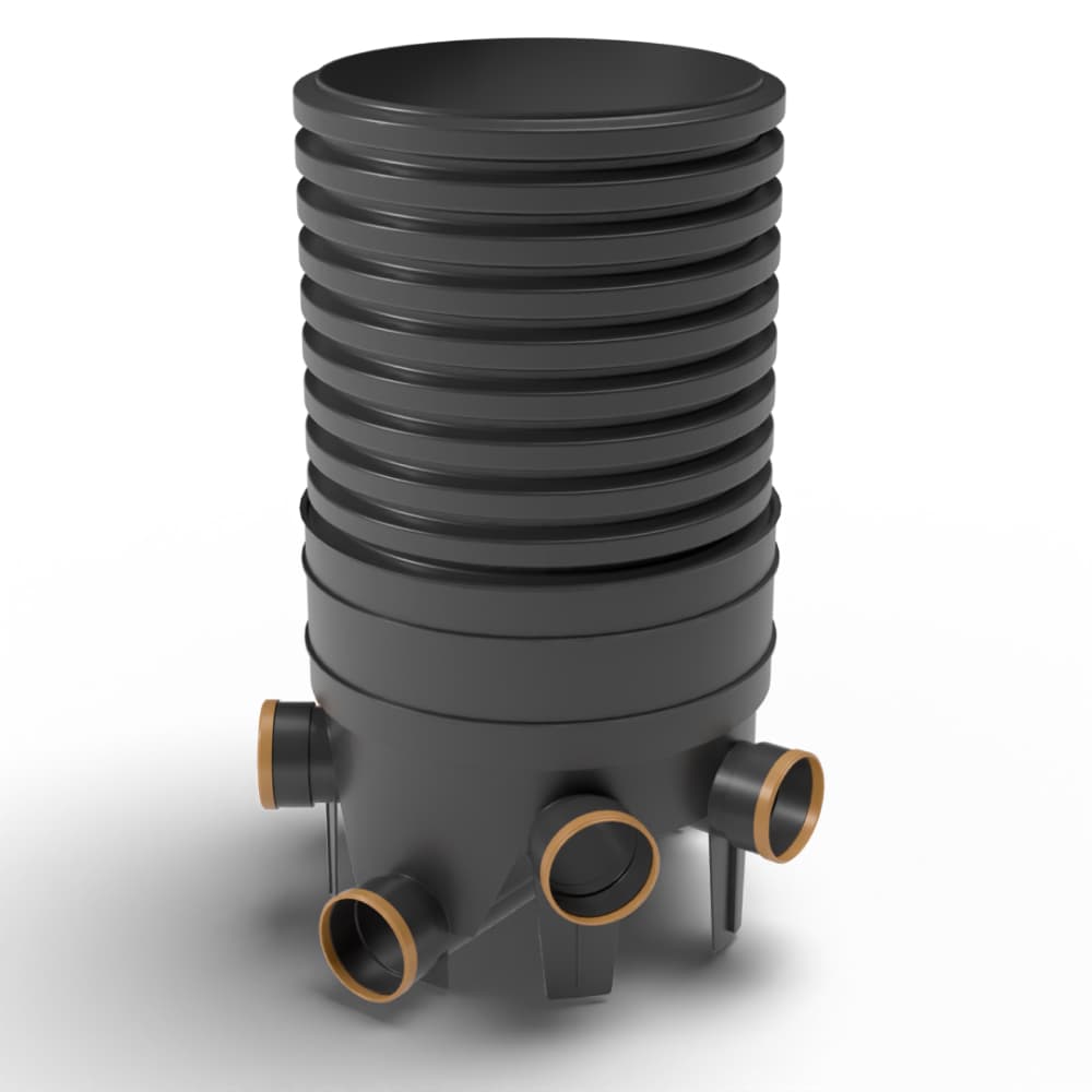 Inspection Chamber Set - 450mm Diameter x 960mm Depth with 110mm Channel & 110mm Inlets