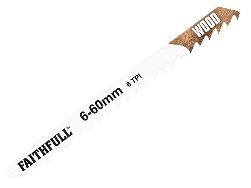 Faithfull Wood Jigsaw Blades Pack Of 5 T101Dp