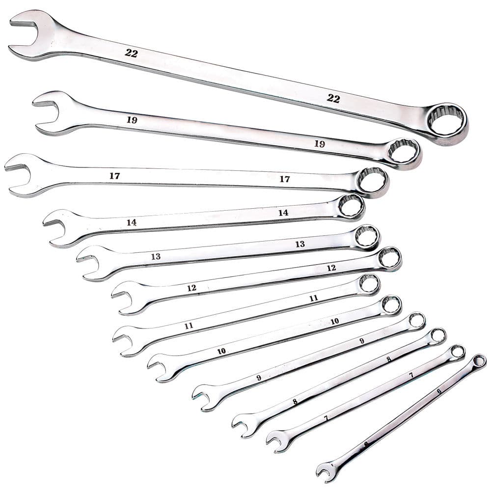 Clarke 1801814 Cht814 12 Piece Extra-Long Combination Spanner Set