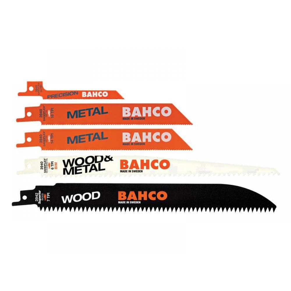 Bahco 3940-MIX-SET-5P Sabre Saw Blade Set 5 Piece