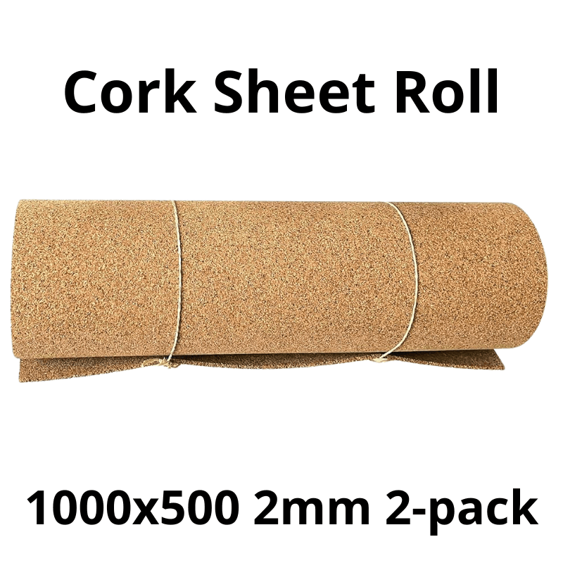 Cork Sheet Roll - 1000x500mm - 2mm - Décor and DIY - 2-pack