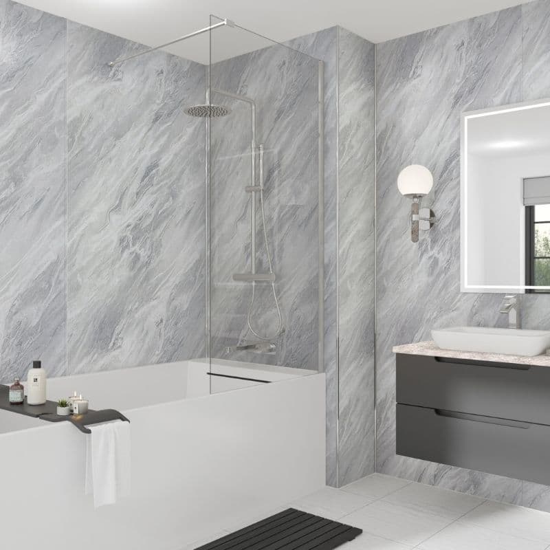 Laminate Wall Panel Tongue & Groove - 585mm x 2420mm x 11mm Brera Marble