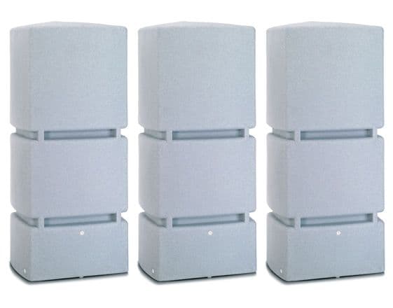 2400L 3P Technik Rain Tank System - Granite Grey Original Organics