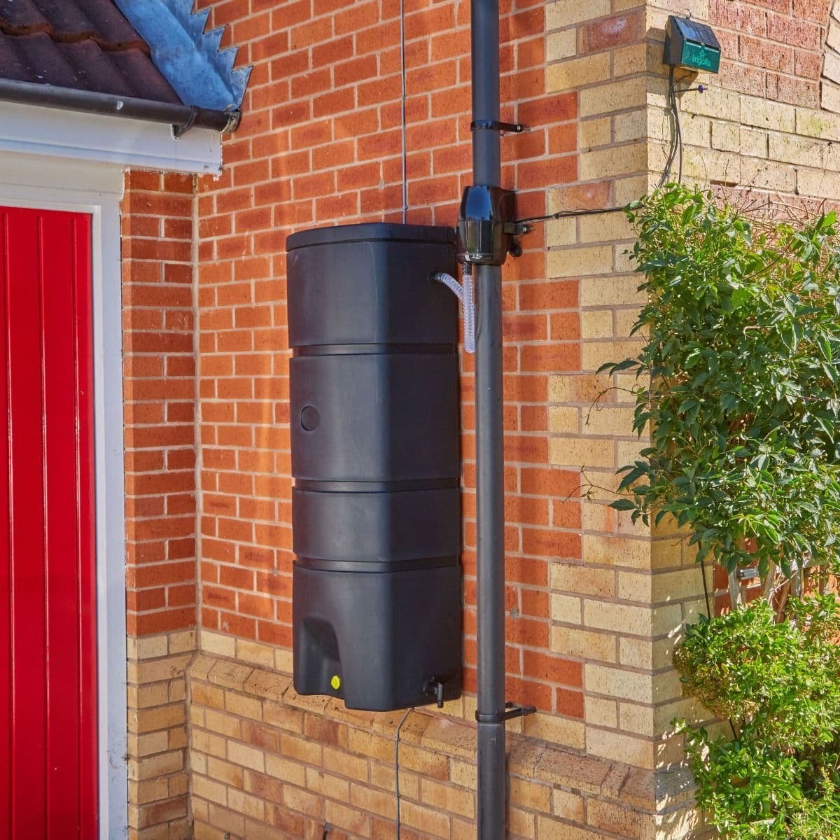 Medium 160L Terracottage Wallmounted Water Butt & Black Gutter Mate Diverter Bundle GM8 Group Ltd