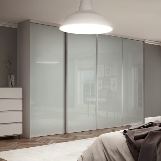 Spacepro Silver Steel and Glass Contour Frame Arctic Sliding Doors, Size: 2978x2260mm