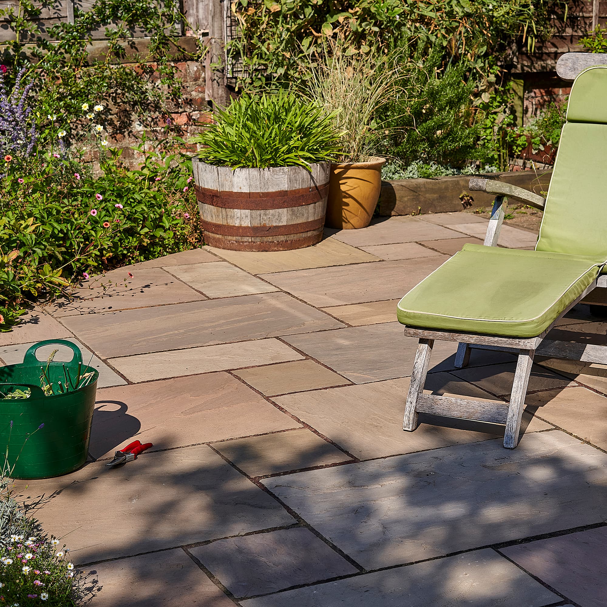 Global Stone Raj Blend Gardenstone Calibrated Sandstone Paving, 600x900x18mm